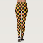Gechecktes Muster für Bhutan-Flaggen Leggings (Rückseite)