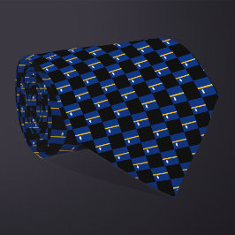 Gechecktes Nauru-Flag-Muster Krawatte