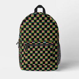 Gechecktes Togo Flag Muster Bedruckter Rucksack