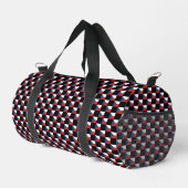 Gechecktes tschechisches Flaggenmuster Duffle Bag (Rechte Ecke)