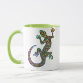 Geck Gecko Psychedelic Design Tasse (Links)