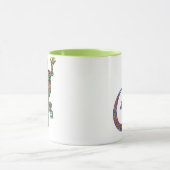 Geck Gecko Psychedelic Design Tasse (Zentrum)