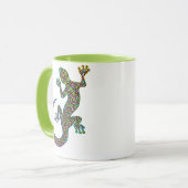 Geck Gecko Psychedelic Design Tasse (Vorderseite Links)