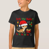 Geck The Halls Leopard Gecko Christmas Pun Pet Own T-Shirt (Vorderseite)
