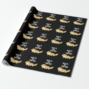 Geck Yo Act Together Funny Gecko Pun Dark BG Geschenkpapier