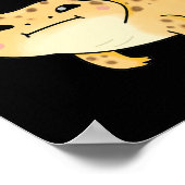 Geck Yo Act Together Funny Gecko Pun Dark BG Poster (Ecke)