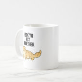 Geck Yo Act Together Funny Gecko Pun Kaffeetasse (Vorderseite Links)