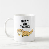 Geck Yo Act Together Funny Gecko Pun Kaffeetasse (Links)