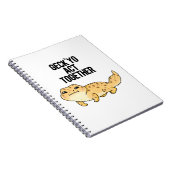 Geck Yo Act Together Funny Gecko Pun Notizblock (Rechte Seite)