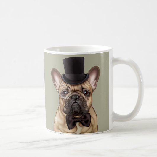 Geckige schicke französische Bulldogge Kaffeetasse (Rechts)