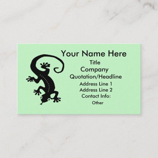 Gecko 1 Prototyp Visitenkarte (Vorderseite)