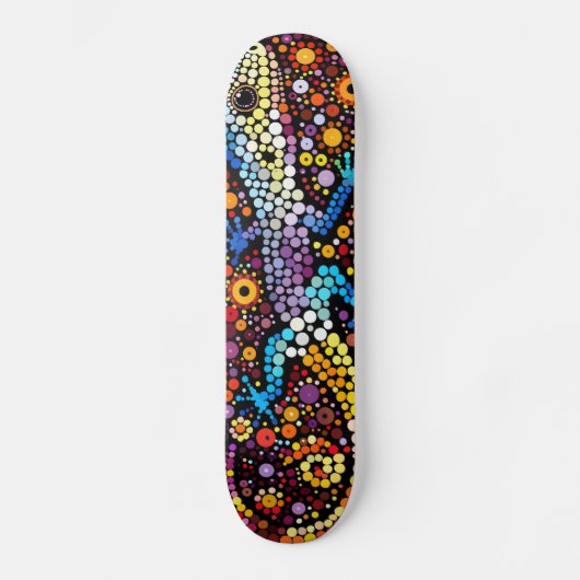Gecko - Aborigine Style - Skateboard Deck (Vorderseite)