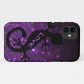Gecko auf lila Glitzer iPhone 5/5S Kasten Case-Mate iPhone Hülle (Rückseite (Horizontal))