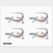 Gecko-Aufkleber im Acrylstil Rechteckiger Aufkleber (Blatt)