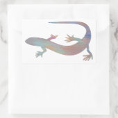 Gecko-Aufkleber im Acrylstil Rechteckiger Aufkleber (Tasche)