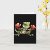Gecko Boxing Karte (Gelbe Blume)