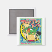 Gecko Charlies Margarita Bar Magnet (Vorderseite/Rückseite)