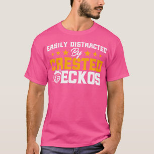 Gecko-Crested leicht abgelenkt von Geckos T-Shirt