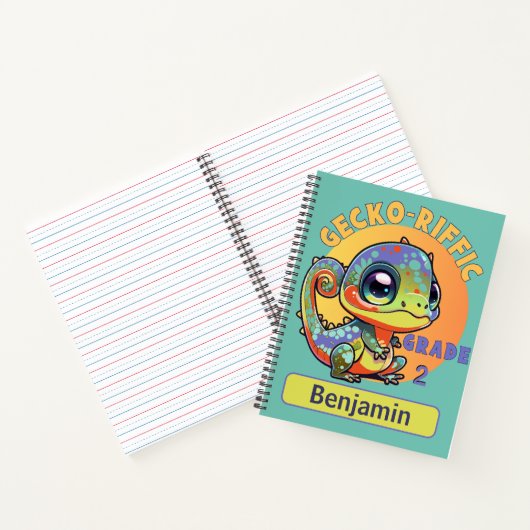 Gecko Custom Grade Name Alphabet Number Line Days Notizblock (Innenseite)