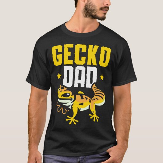 Gecko Dad Reptile Leopard Gecko Lizard T-Shirt (Vorderseite)