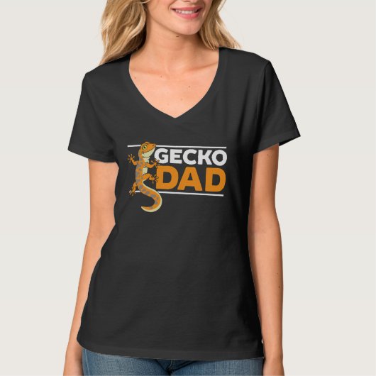 Gecko Dad Reptile Leopard Gecko  Lizard T-Shirt (Vorderseite)