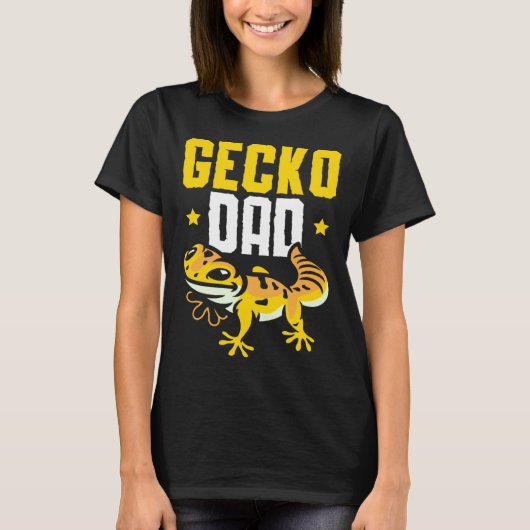 Gecko Dad Reptile Leopard Gecko Lizard T-Shirt (Vorderseite)