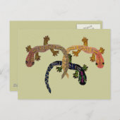Gecko Dance Postkarte (Vorne/Hinten)