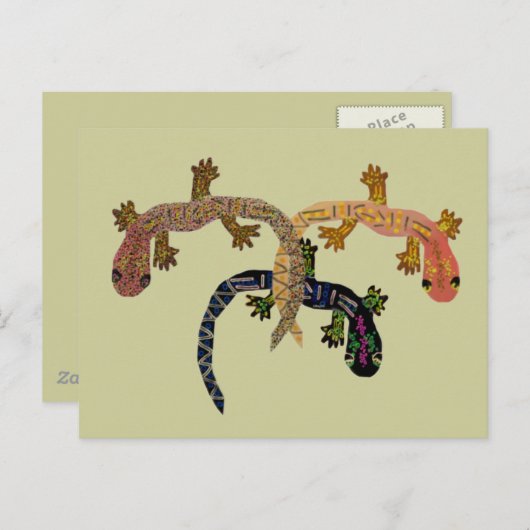 Gecko Dance Postkarte (Vorne/Hinten)