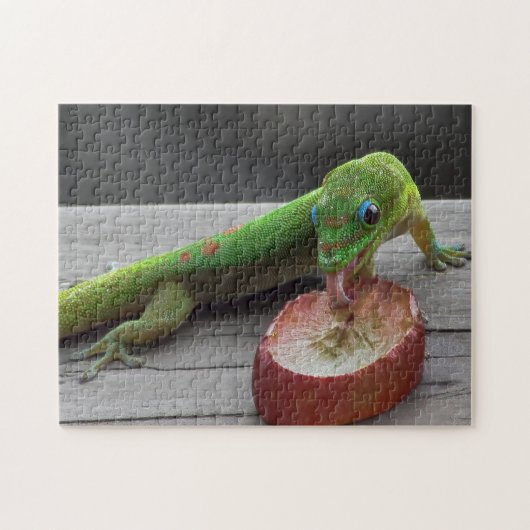 Gecko, der Trauben isst Puzzle (Horizontal)