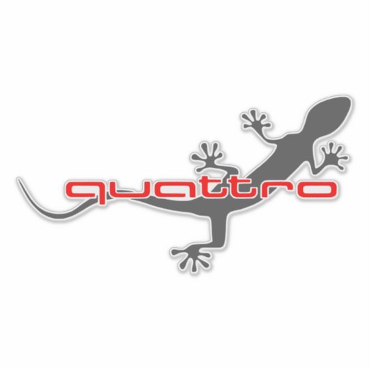 Gecko - Dunkelgrau Aufkleber (Vorderseite)