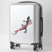 Gecko - Dunkelgrau - Größer Aufkleber (Koffer)