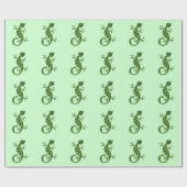 Gecko-Echse Geschenkpapier (Flach)