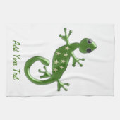 Gecko-Echsen-Design Geschirrtuch (Horizontal)