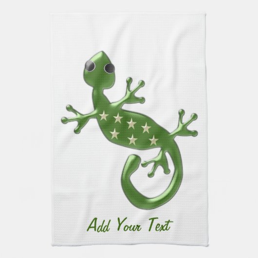 Gecko-Echsen-Design Geschirrtuch (Vertikal)