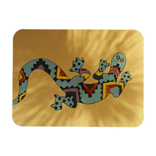 Gecko-Eidechse an der Wand, Tucson, Arizona, Magnet (Horizontal)