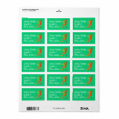 Gecko-Eidechse der Girl Adressaufkleber (Vorne)