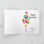 Gecko Eidechse gestepptes Filz Geburtstag Karte (Innenseite)