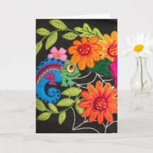 Gecko Eidechse gestickte Filzperlen Pailletten