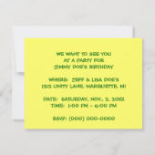 GECKO-EIDECHSEN-DRACHE-AUGEN-EINLADUNG SEHEN SIE EINLADUNG (Rückseite)