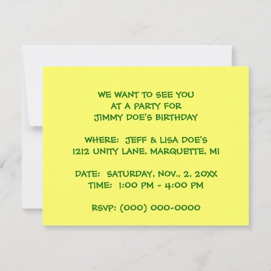 GECKO-EIDECHSEN-DRACHE-AUGEN-EINLADUNG SEHEN SIE EINLADUNG (Rückseite)