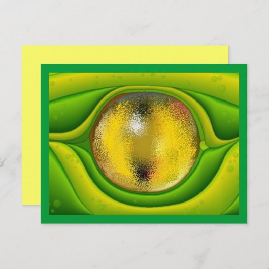 GECKO-EIDECHSEN-DRACHE-AUGEN-EINLADUNG SEHEN SIE EINLADUNG (Vorne/Hinten)