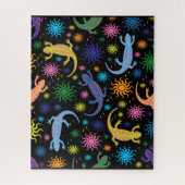 Gecko-Eidechsen mehrfarbig ganz über Druck Puzzle (Vertikal)