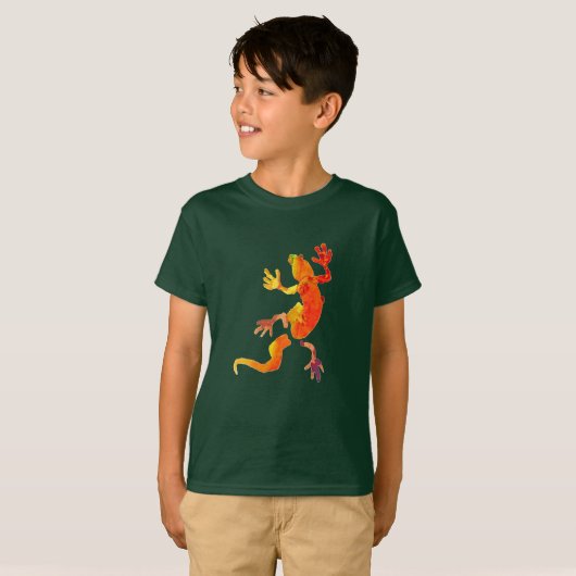 Gecko-Eidechsen-Öko reptil T-Shirt (Vorne ganz)