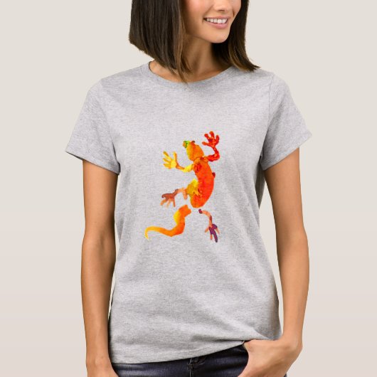 Gecko-Eidechsen-Öko reptil T-Shirt (Vorderseite)