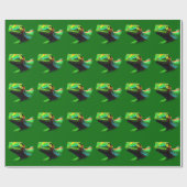 Gecko-Eidechsen-Regenbogen färbt Wrapping_paper Geschenkpapier (Flach)