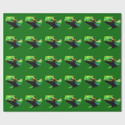 Gecko-Eidechsen-Regenbogen färbt Wrapping_paper Geschenkpapier (Flach)