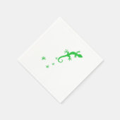 Gecko Footprint Reptile Reptiles Lizard Pet Gesche Serviette (Ecke)