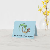 Gecko Funny Anniversary Card Karte (Gelbe Blume)