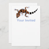 Gecko - gefährdete Arten - Einladung (Vorne/Hinten)