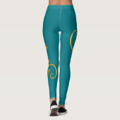 Gecko Gold und Ihr Backgr. Ideen Leggings (Rückseite)